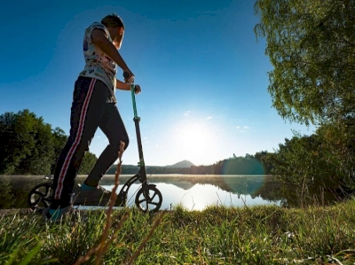 Balade en trottinette électrique tout-terrain